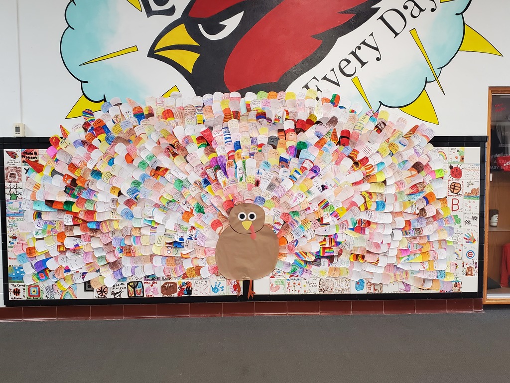 MGS Student Council collected thankful feathers from the entire school to make a Thanksgiving Thankful Turkey. Have a wonderful Thanksgiving break!!